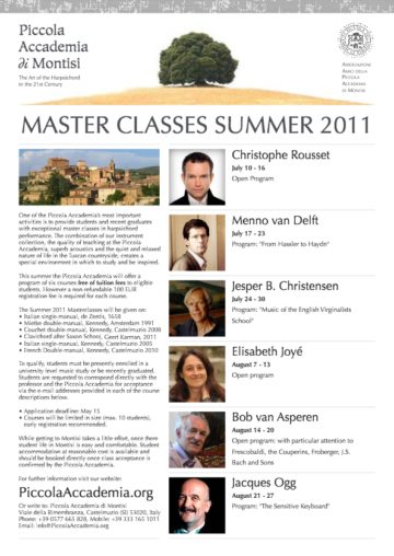 MONTISI – Summer Master Classes 2011