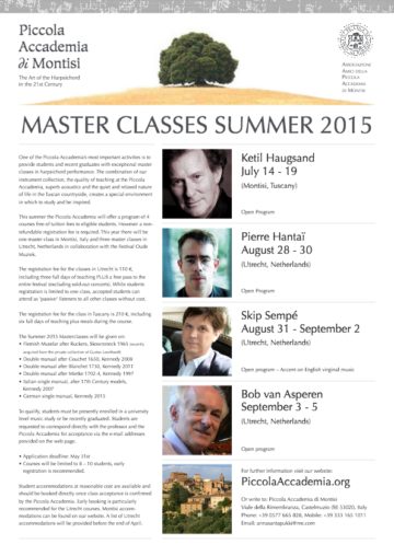 MONTISI – Summer Master Classes 2015